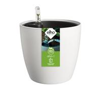 Elho All-in-1 Brussel Rond 18 avec Système D'Irrigation - Blanc | Ø 18.3 x H 16.8 cm | Convient à une Utilisation Intérieure | Plastique 100% recyclé