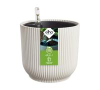 Elho All-in-1 Vibes Rond 25 avec Système D'Irrigation - Linen White | Ø 25 x H 23 cm | Convient à une Utilisation Intérieure | Plastique 100% recyclé