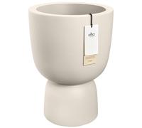 elho amber coupe 41cm pot de fleurs - Linen White | Ø 41.3 x H 57.9 cm | Convient à l’intérieur et à l’extérieur | Plastique 100% recyclé