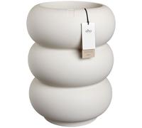 elho amber roll high 43cm pot de fleurs - Linen White | Ø 43 x H 58 cm | Convient à l’intérieur et à l’extérieur | Plastique 100 % recyclé