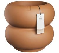 elho amber roll low 43cm pot de fleurs - Caramel | Ø 43 x H 40 cm | Convient à l’intérieur et à l’extérieur | Plastique 100% recyclé