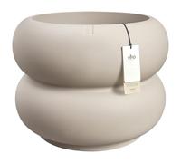 elho amber roll low 60cm pot de fleurs - Balanced Beige | Ø 59.9 x H 46.1 cm | Convient à l’intérieur et à l’extérieur | Plastique 100% recyclé
