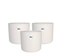 Elho B.for Soft Rond - Pot De Fleurs pour Intérieur - 3 pièces - Plastique 100% recyclé - Ø 18 cm - Blanc/Blanc