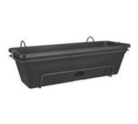 Elho Balconnière Green Basics Allin1 50 – L 25,5×49×16,5 cm – Soucoupe intégrée – Living Noir