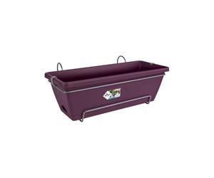 Elho Barcelona Allin 1 50cm Balconnière - Mauve Érable | L 27.5 x W 49.5 x H 18.5 cm | Soucoupe Intégrée | Convient à une Utilisation Extérieure | Plastique 100% recyclé