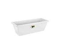 Elho Barcelona Balconnière 70 - Planteur pour Balcon & Extérieur - Plastique 100% recyclé - Ø 69.8 x H 16.0 cm - Blanc/Blanc