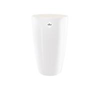 Elho Brussels Diamond Rond Haut 32cm Pot de Fleurs - Blanc | Ø 32 x H 55.3 cm | Adapté à l’intérieur | Plastique 100% recyclé