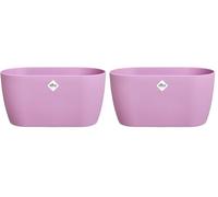 Elho Brussels Orchidée Duo 25cm Pot de Fleur - Violet Vif (Lot de 2)