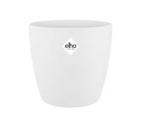 Elho Brussels Rond 16 - Pot De Fleurs pour Intérieur - Ø 16.0 x H 14.7 cm - Blanc/Blanc