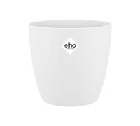 Elho Brussels Rond 16 - Pot De Fleurs pour Intérieur - Ø 16.0 x H 14.7 cm - Blanc/Blanc