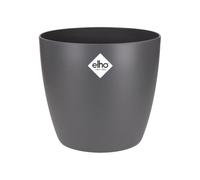 Elho Brussels Rond 22cm Pot de Fleurs - Anthracite | Ø 22.3 x H 20.6 cm | Convient à l’intérieur | Plastique recyclé à 100%