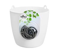Elho Brussels Suspension 18cm Pot de Fleur - Blanc | L 21.5 x W 18.3 x H 18 cm | Convient à une Utilisation Intérieure | Plastique 100% recyclé