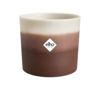 Elho Colour Gradient Rond 14cm Pot de Fleur - Marron Cèdre | Ø 13.8 x H 12.4 cm | Convient à une Utilisation Intérieure | Plastique 100% recyclé