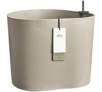 Elho Eden Aquacare Low 40cm Pot de Fleur - Taupe Doux | L 39.6 x W 43.5 x H 36.1 cm | Plastique 100% recyclé