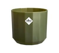 Elho Facet Rond 17cm Pot de Fleur - Forest Green | Ø 16.6 x H 14.9 cm | Convient à une Utilisation Intérieure | Plastique 100% recyclé