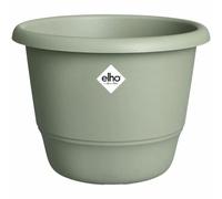 ELHO Pot de fleurs Amiga Rond 25 - Vert, 24.5 cm x 18 cm - Pour terrasse et jardin - 100% recyclé, résistant au gel et aux chocs