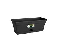 Elho Green Basics Balcon Mini Allin 1 30cm Balconnière - Living Noir | L 19.5 x W 29.5 x H 15.5 cm | Soucoupe Intégrée | Convient à une Utilisation Extérieure