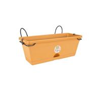 Elho Green Basics Balconnière Allin1 30 - Planteur pour Balcon & Extérieur - Ø 29.5 x H 15.5 cm - Marron/Mild Terra