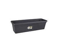 Elho Green Basics Balconnière 60 - Planteur pour Balcon & Extérieur - Ø 58.3 x H 14.0 cm - Noir/Living Noir