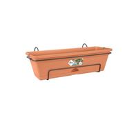 Elho Green Basics Balconnière Allin 1 50cm - Mild Terra | L 25.5 x W 49 x H 16.5 cm | Soucoupe Intégrée | Convient à une Utilisation Extérieure