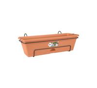 Elho Green Basics Balconnière Allin1 50 - Planteur pour Balcon & Extérieur - Ø 49.0 x H 16.5 cm - Marron/Mild Terra