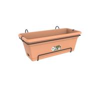Elho Green Basics Balconnière XL Allin 1 55cm - Mild Terra | L 33.5 x W 54.5 x H 22.5 cm | Soucoupe Intégrée | Convient à une Utilisation Extérieure