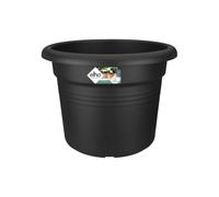 Elho Green Basics Cilinder 55cm Pot de Fleur - Living Noir | Ø 54.3 x H 41.2 cm | Convient à une Utilisation Extérieure