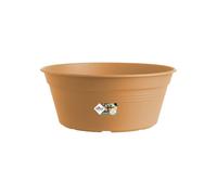 Elho Green Basics Coupe 33cm Pot de Fleur - Mild Terra | Ø 33 x H 13.9 cm | Convient à une Utilisation Extérieure