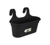 Elho Green Basics Facile À Accrocher L 35 - pour Intérieur & Extérieur - Ø 36.0 x H 26.0 cm - Noir/Living Noir