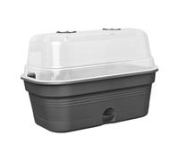 Elho Green Basics Plateau De Culture Allin 1 L Jardinière - Living Noir | L 23 x W 39 x H 15.2 cm | Soucoupe Intégrée | Plastique 100% recyclé