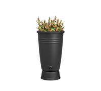 Elho Green Basics Récupérateur D’Eau Plus 200 LTR - Living Noir | Ø 70.5 x H 101 cm