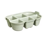 Elho Green Basics Seed Tray 22cm - Propagateur pour Plantes - Plateau Semis - Plastique 100% Recyclé - 21.9 x 14.5 x 7 cm - Vert/Stone Green