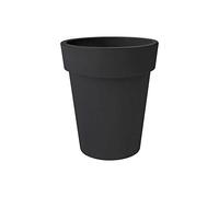 Elho Green Basics Top Planter Haut 35cm Pot de Fleur - Living Noir | Ø 34.5 x H 41 cm | Convient à une Utilisation Extérieure