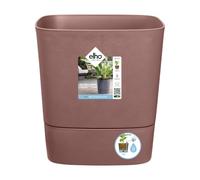 Elho Greensense Aqua Care Carré 38cm Pot de Fleur - Brun Argile