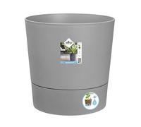 Elho Greensense Aqua Care Rond 43cm Pot de Fleur - Ciment Clair | Ø 43 x H 42.5 cm | Soucoupe Intégrée | Convient pour une Utilisation Intérieure et Extérieure