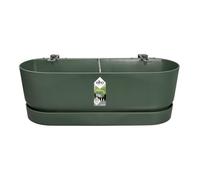 Elho Greenville Easy Balcony 52cm Balconnière - Leaf Green | L 21.2 x W 52 x H 19.4 cm | Soucoupe Intégrée | Plastique 100% recyclé