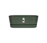 ELHO Jardinière ovale GREENVILLE - Ø49 x 19,8 x 18,4 cm - Plastique recyclé - Résistant au gel - Leaf Green