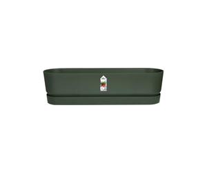 Elho Greenville Long 70cm Jardinière - Leaf Green | L 19.5 x W 69 x H 18.5 cm | Soucoupe Intégrée | Convient à une Utilisation Extérieure | Plastique 100% recyclé