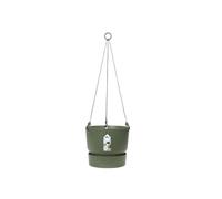 Elho Greenville Suspension 24 - Pot De Fleurs pour Balcon & Extérieur - Plastique 100% recyclé - Ø 23.5 x H 20.5 cm - Vert/Leaf Green