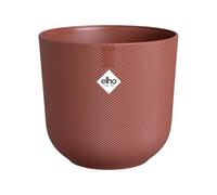 Elho Jazz Round Ø 23cm - Pot de Fleurs d'Intérieur - Plastique 100% recyclé - Structure Unique - Ø 23.1 x H 21.5 cm - Rouge/Tuscan Red