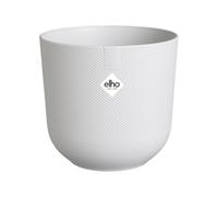 Elho Jazz Rond 26cm Pot de Fleurs - Blanc Soie | Ø 26 x H 24.2 cm | Convient à l’intérieur | Plastique 100 % recyclé