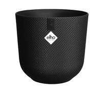 Elho Jazz Rond 35cm Pot de Fleurs - Living Noir | Ø 34.5 x H 32.2 cm | Convient à l’intérieur | Plastique 100 % recyclé