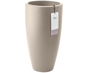 Elho June Round High 40cm Pot de Fleur - Balanced Beige | Ø 39 x H 70.1 cm | Convient à une Utilisation Extérieure | Plastique 100% recyclé