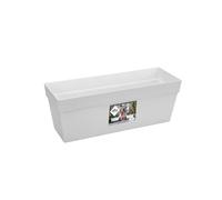 Elho Balconnière Loft Urban 50 – Planteur pour balcon & extérieur Ø 49,3 x H 18 cm Blanc