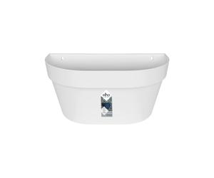 Elho Loft Urban Mural 40cm Balconnière - Blanc | L 19.8 x W 39.3 x H 18.8 cm | Convient à une Utilisation Extérieure