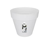Elho Loft Urban Rond 20 - Pot De Fleurs pour Extérieur - Plastique 100% recyclé - Ø 19.3 x H 17.5 cm - Blanc/Blanc