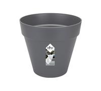 Elho Loft Urban Rond 20 - Pot De Fleurs pour Extérieur - Plastique 100% recyclé - Ø 19.3 x H 17.5 cm - Noir/Anthracite