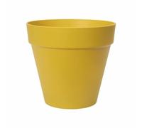 Elho Pot de fleurs rond Loft Urban 25 Extérieur Ø 24,5 x H 22,2 cm Jaune ocre