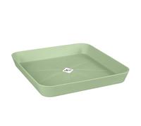 Elho Loft Urban Soucoupe Carrée 28 - Soucoupe pour Extérieur - Ø 27.5 x H 3.8 cm - Vert/Vert Pistache