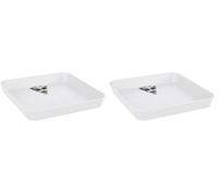 Elho Loft Urban Soucoupe Carrée 28cm - Blanc (Lot de 2)